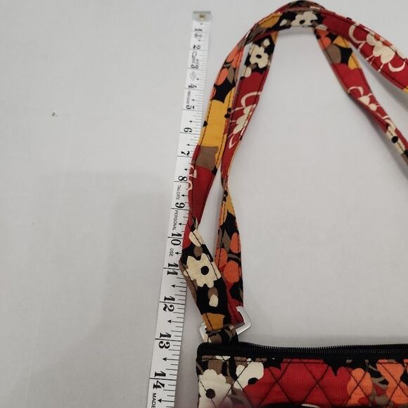 Vera Bradley Bag Womens Rhapsody Red‎ Crossbody Floral Quilted Adjustable Boho - Picture 9 of 10